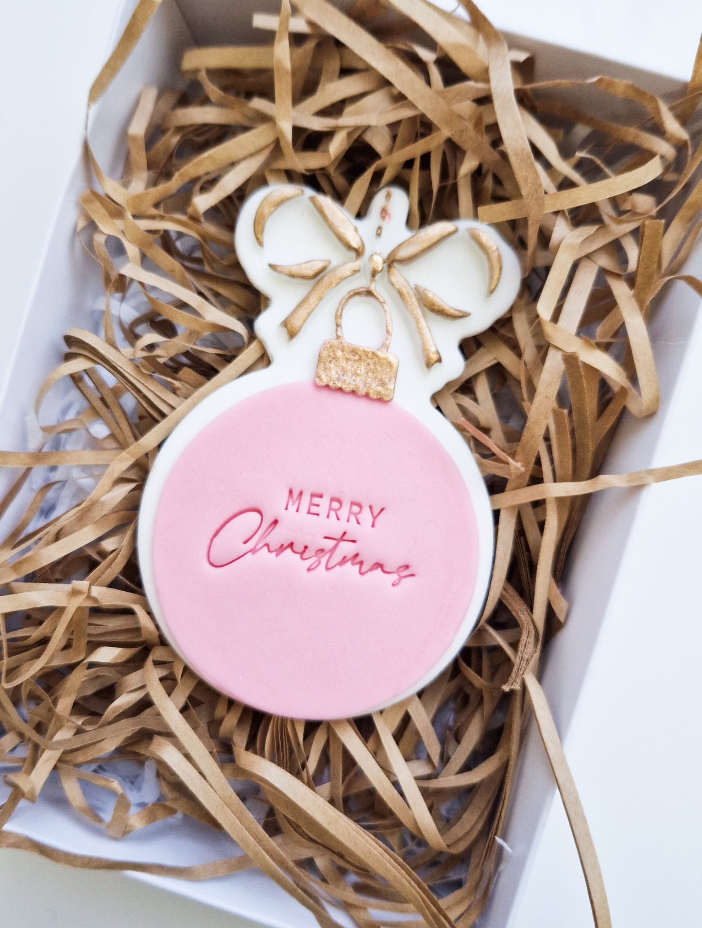 Christmas 'Bauble' fondant embosser & cutter (cookie stamp)
