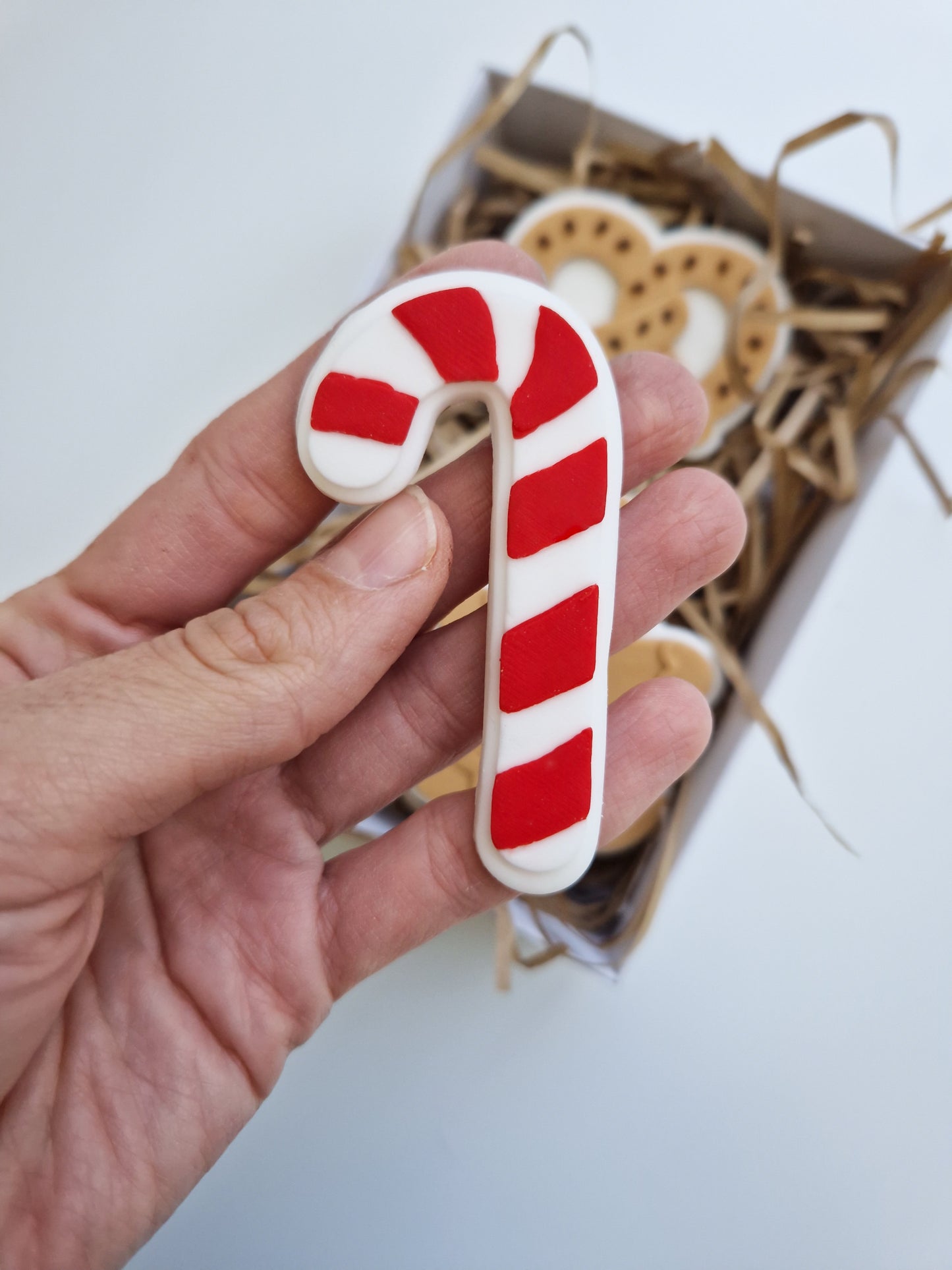 Christmas 'Candy Cane' fondant embosser & cutter (cookie stamp)