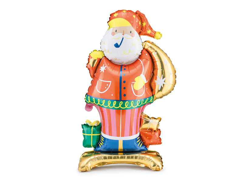 Santa Standing Foil Balloon Mix of Colors Image