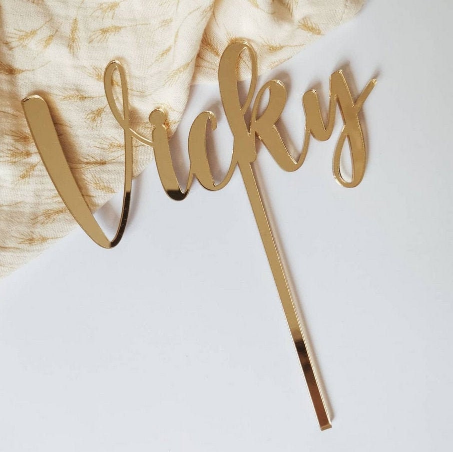 Single Layer Acrylic Cake Topper - Personalise with your own text