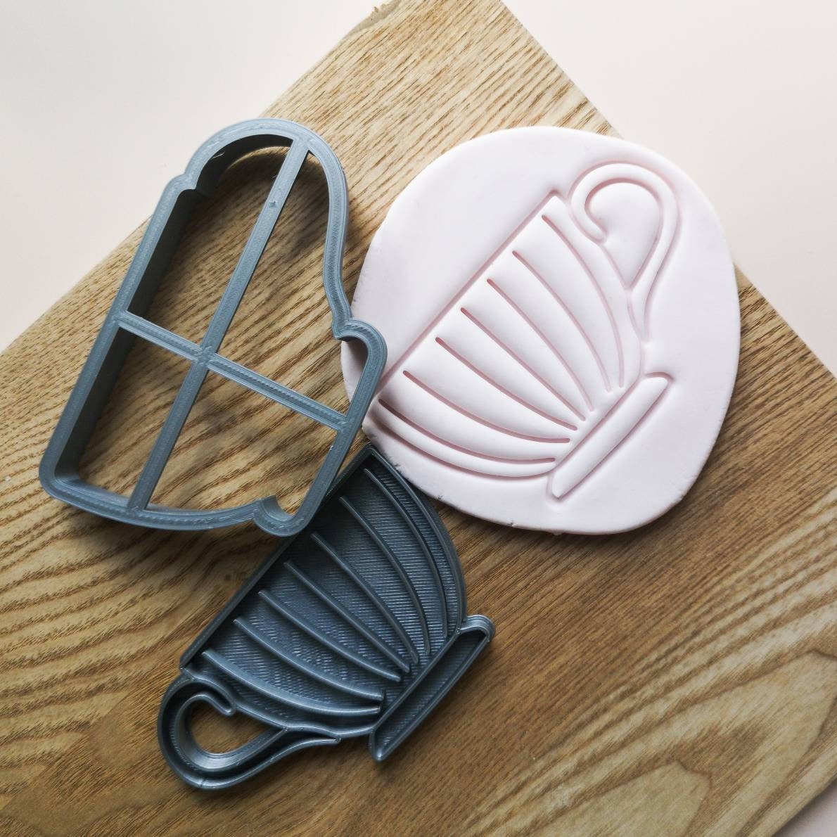 Tea cup fondant embossers (cookie stamp) & cutter