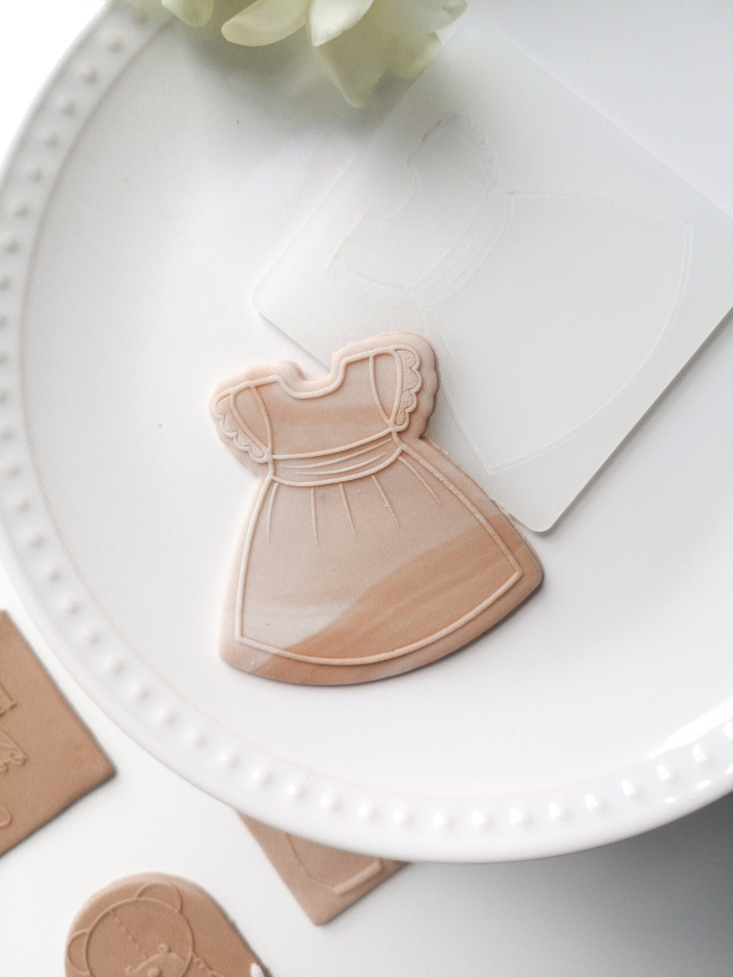Girls dress fondant embossers (cookie stamp) and cutter