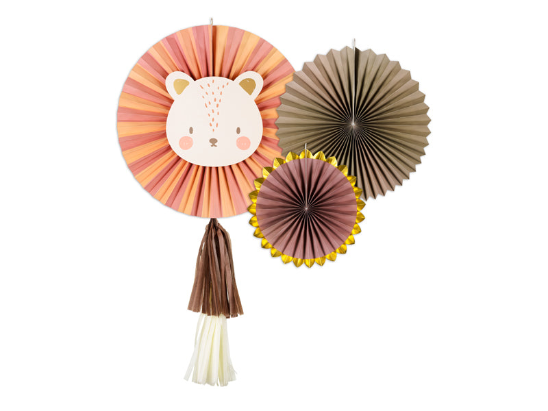 Decorative Rosettes Leo Paper with Tassel Mix of Colors Image