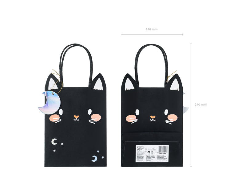 Gift bag Cat, mix, 8x14x18 cm