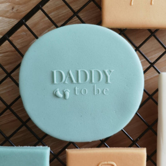 Father's day 'Daddy to be' fondant embossers (cookie stamp)