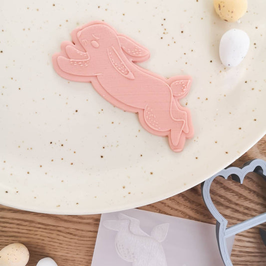 Easter 'Jumping Bubby' fondant embosser & cutter (cookie stamp)