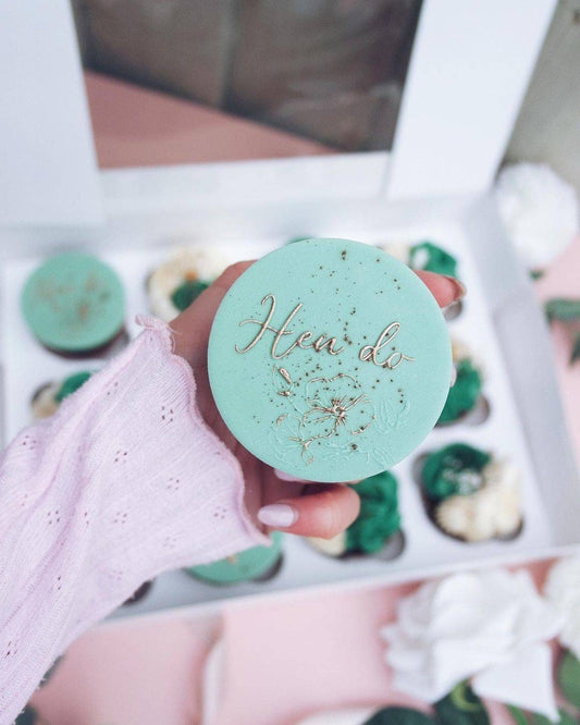 Hen Do & Bridal shower (4 designs) fondant embossers (cookie stamp)