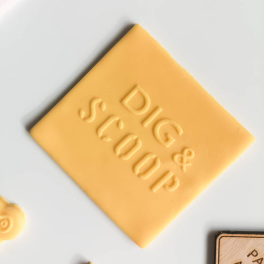 Dig and Scoop fondant embossers (cookie stamp) & cutter