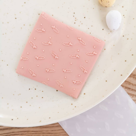 Easter 'Carrot Pattern' fondant embosser (cookie stamp)