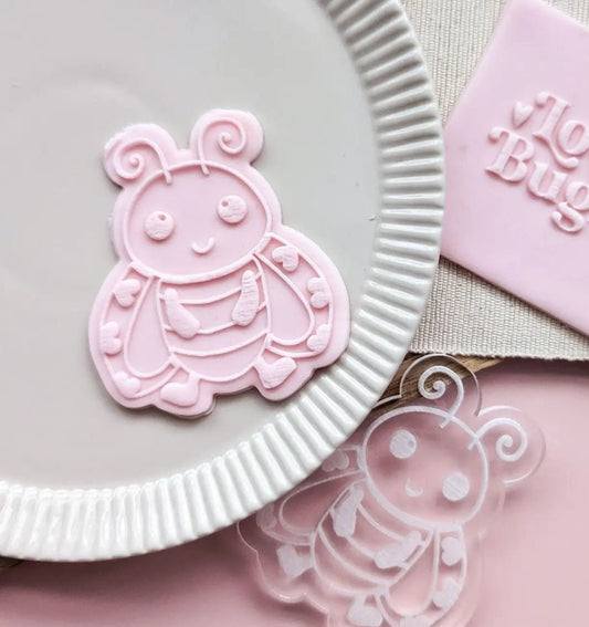 Love Bug fondant embossers (cookie stamp) and cutter